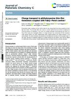 Charge transport in phthalocyanine thin-film transistors coupled with Fabry–Perot cavities