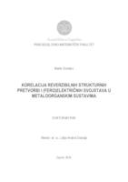 Korelacija reverzibilnih strukturnih pretvorbi i (fero)električnih svojstava u metaloorganskim sustavima