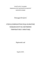 Utjecaj dominantnih polja klimatske varijabilnosti na ekstremne temperature u Hrvatskoj