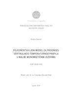 Pojednostavljeni model za prognozu vertikalnog temperaturnog profila u malim, monomiktičnim jezerima