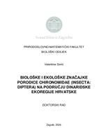 BIOLOŠKE I EKOLOŠKE ZNAČAJKE
 PORODICE CHIRONOMIDAE (INSECTA:
 DIPTERA) NA PODRUČJU DINARIDSKE
 EKOREGIJE HRVATSKE