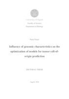 INFLUENCE OF GENOMIC CHARACTERISTICS ON THE OPTIMIZATION OF MODELS FOR TUMOR CELL-OF-ORIGIN PREDICTION