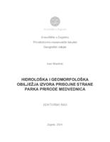 Hidrološka i geomorfološka obilježja izvora prisojne strane Parka prirode Medvednica