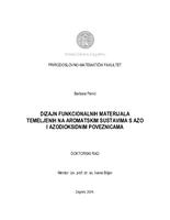 Dizajn funkcionalnih materijala temeljenih na aromatskim sustavima s azo i azodioksidnim poveznicama