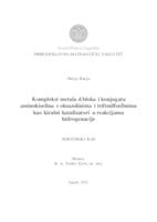 Kompleksi metala d-bloka i konjugata aminokiselina s oksazolinima i trifenilfosfinima kao kiralni katalizatori u reakcijama hidrogenacije