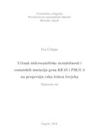 Učinak mikrosatelitske nestabilnosti i somatskih mutacija gena KRAS i PIK3CA na progresiju raka želuca čovjeka