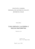 Cijeli brojevi i algebra u nastavi matematike