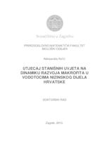 Utjecaj stanišnih uvjeta na dinamiku razvoja makrofita u vodotocima nizinskog dijela Hrvatske