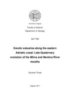 Karstic estuaries along the eastern Adriatic coast