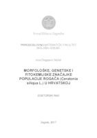 Morfološke, genetske i fitokemijske značajke populacije rogača (Ceratonia siliqua L.) 
 u Hrvatskoj