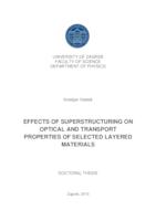 Effects of superstructuring on optical and transport properties of selected layered materials