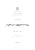 CNO nucleosynthesis products in mass-transfer binary stars