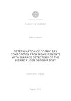 Determination of cosmic ray composition from measurements with surface detectors of the Pierre Auger observatory