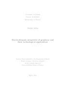 Electrodynamic properties of graphene and their technological applications