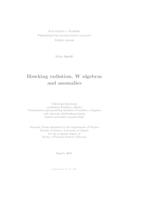 Hawkingovo zračenje, W algebre i anomalije
