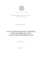 Utjecaj urbano-ruralnoga gradijenta grada Varaždina na floru i zastupljenost invazivnih biljaka