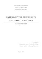 Experimental methods in functional genomics