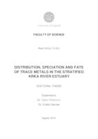 Distribution, speciation and fate of trace metals in the stratified Krka river estuary