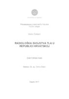 	Radiološka svojstva tla u Republici Hrvatskoj