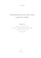 Demografski razvoj Grada Sinja nakon 1991. godine