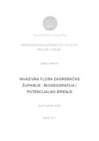 Invazivna flora Zagrebačke  županije - biogeografija i  potencijalno širenje 
 