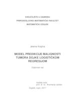 Model predikcije malignosti tumora dojke logističkom regresijom