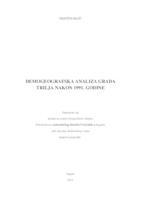 Demografska analiza Grada Trilja nakon 1991. godine
