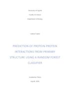 Predviđanje protein-protein interakcija iz primarne strukture putem "Random Forest" klasifikatora
