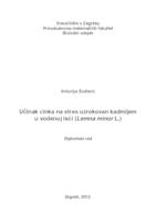 Učinak cinka na stres uzrokovan kadmijem u vodenoj leći (Lemna minor L.)