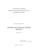 Aritmetičke funkcije teorije brojeva