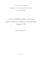 Utjecaj temperature na životni ciklus skakavca selca (Locusta migratoria Linnaeus, 1758)