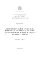 Improvements in the operational forecast of detrimental weather conditions in the numerical limited area model ALADIN