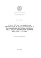 Study of the Higgs boson production in association with a massive electroweak boson in final states with two b quarks and two leptons