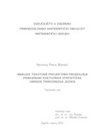 Analiza tekstova projektnih prijedloga primjenom postupaka statističke obrade prirodnoga jezika