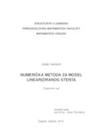 Numerička metoda za model lineariziranog stenta