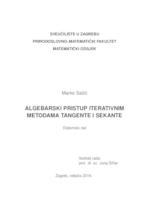 Algebarski pristup iterativnim metodama tangente i sekante