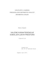 Valićne karakterizacije Soboljevljevih prostora