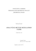 Analitičke metode modularnih formi