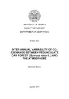 Inter-annual variability of CO2 exchange between pedunculate oak forest (Quercus robur L.) and the atmosphere