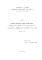 Učenje rješavanjem problema - problemska nastava matematike na primjeru sadržajnog područja Podatci