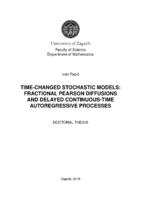 Time-changed stochastic models: fractional Pearson diffusions and delayed continuous-time autoregressive processes