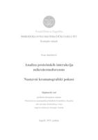 Analiza proteinskih interakcija mikrotermoforezom 