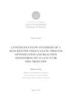 Continuous flow synthesis of a blocked polyisocyanate: process optimization and reaction monitoring by in-line FT-IR spectroscopy