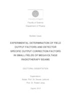 Experimental determination of field output factors and detector specific output correction factors in small fields of megavoltage radiotherapy beams