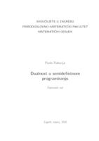 Dualnost u semidefinitnom programiranju