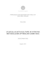 Utjecaj uvjeta kulture in vitro na metabolizam optimalnih zametaka