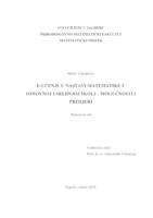 E-učenje u nastavi matematike u osnovnoj i srednjoj školi-mogućnosti i primjeri