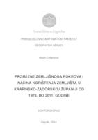 Promjene zemljišnog  pokrova i načina korištenja zemljišta u Krapinsko-zagorskoj županiji od 1978. do 2011. godine