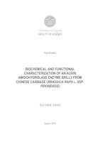 Biokemijska i funkcionalna karakterizacija enzima auksin-amidohidrolaze BrILL2 iz kineskoga kupusa 
 (Brassica rapa L. ssp. pekinensis)
