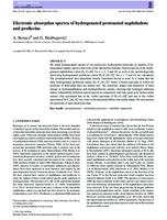 Electronic absorption spectra of hydrogenated protonated naphthalene and proflavine